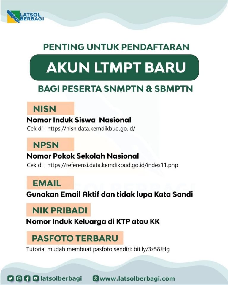 Ini Langkah Langkah Untuk Pembuatan Akun LTMPT