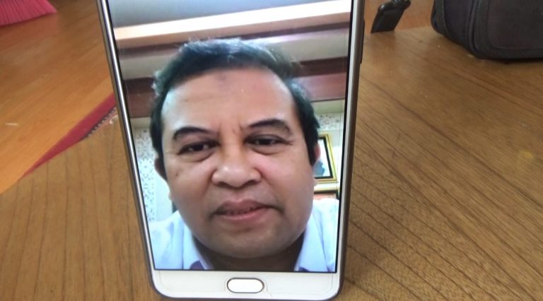Video Call dengan rektor ULM, Sutarto Hadi