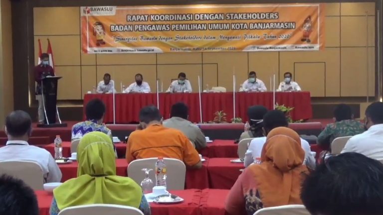 Kegiatan Rapat Koordinasi dengan Stakeholders Bawaslu Kota Banjarmasin