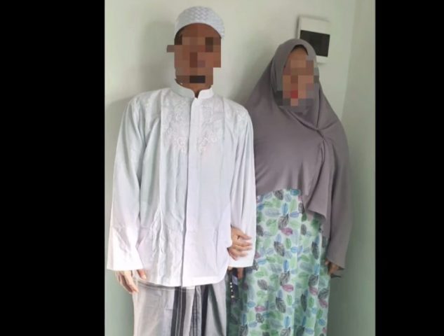 Dayat dan Istri akhirnya sah menikah di polsek Banjarmasin Barat 