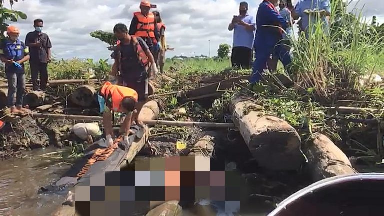 penemuan mayat di Sungai Barito (foto:duta tv)