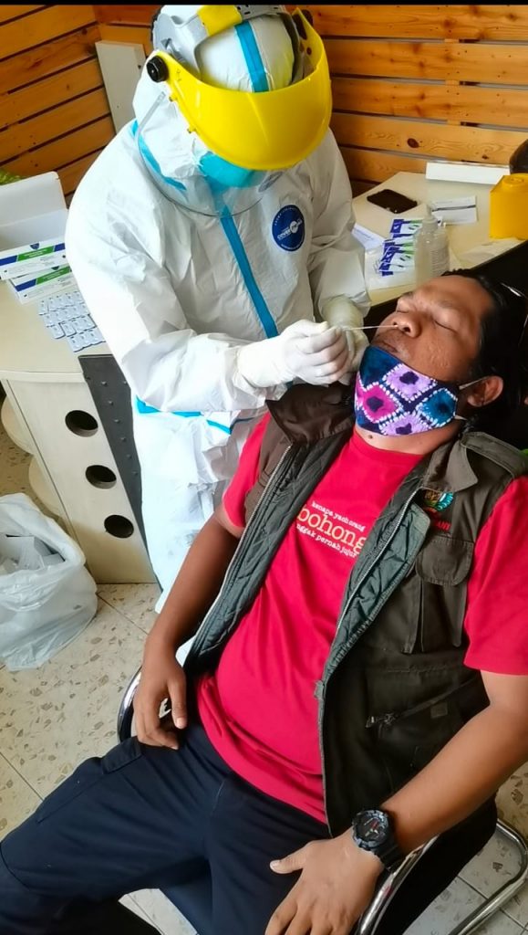 karyawan dan staff Duta TV juga mengikuti rapid test antigen (foto:duta tv)