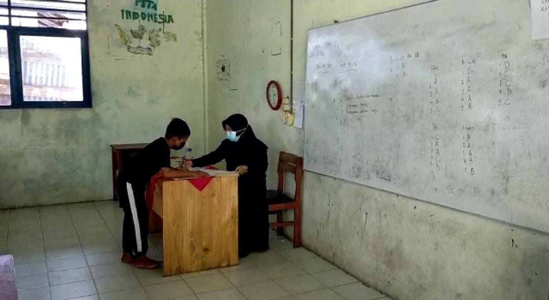 SDN Kelayan 1, masih nampak sepi dari kegiatan Pembelajaran Tatap Muka (PTM)