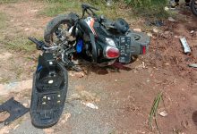 kondisi sepeda motor korban kecelakaan