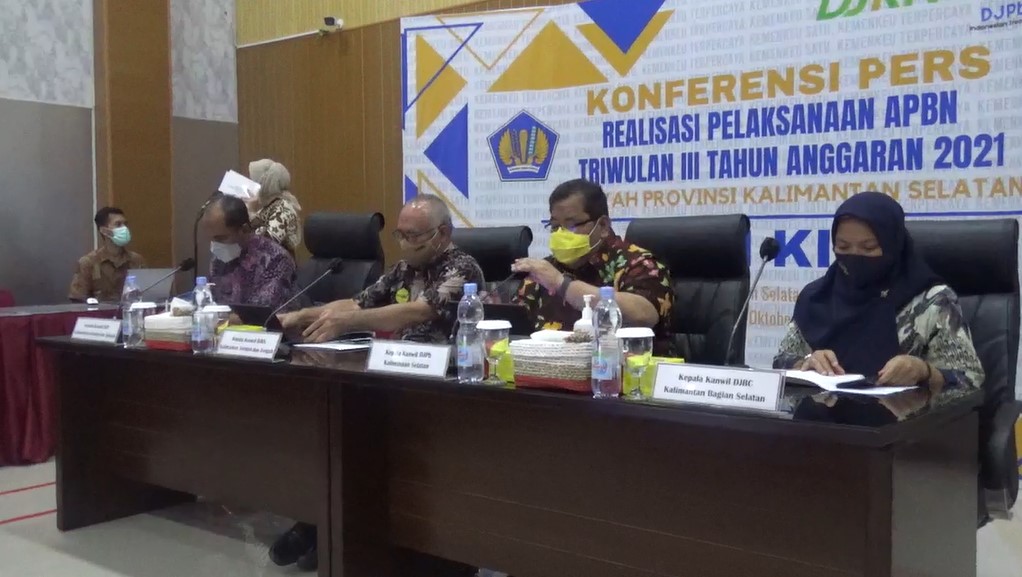 Konfrensi Pers, Realisasi Pelaksanaan APBN Triwulan III Tahun Anggaran 2021, Provinsi Kalsel