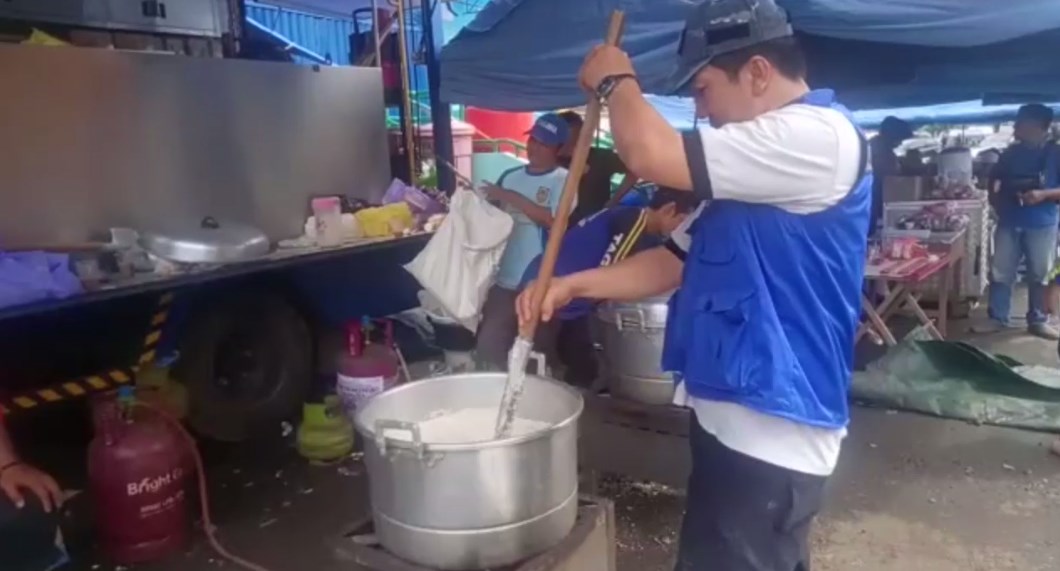 dapur umum yang sudah dibangun oleh Dinas Sosial Provinsi Kalsel di Barabai Kabupaten HST