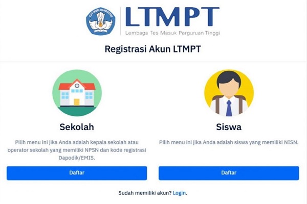 Langkah Pembuatan Akun LTMPT