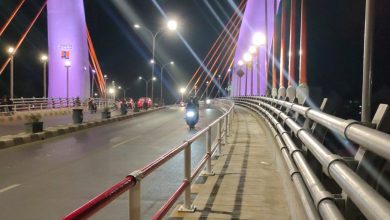 Jembatan Sei Alalak Sepi di Malam Tahun Baru
