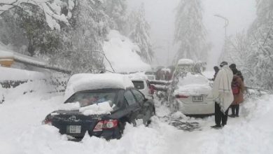 badai salju di Islambad, Pakistan.