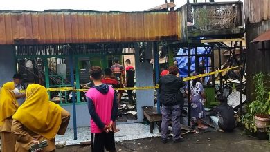 kondisi rumah pasca kebakaran di Pelambuan, Banjarmasin Barat
