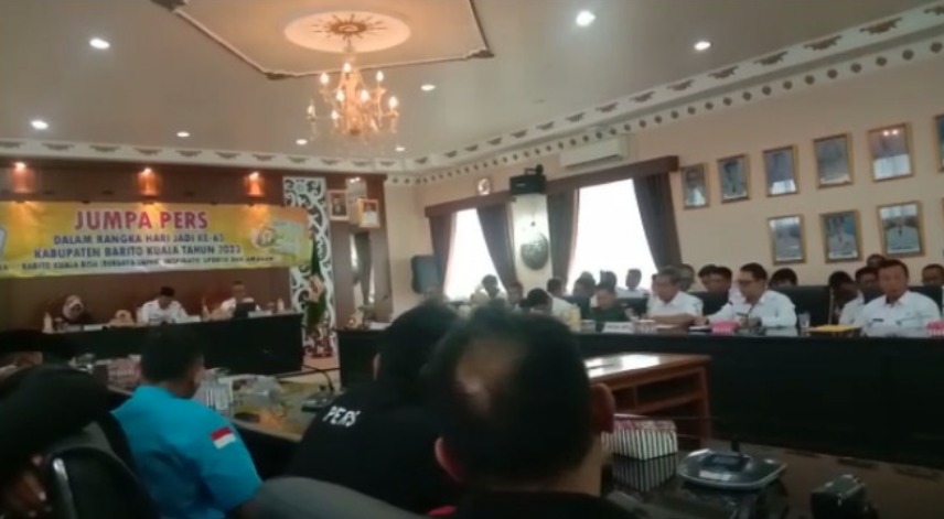 Pemkab Barito Kuala menggelar jumpa pers