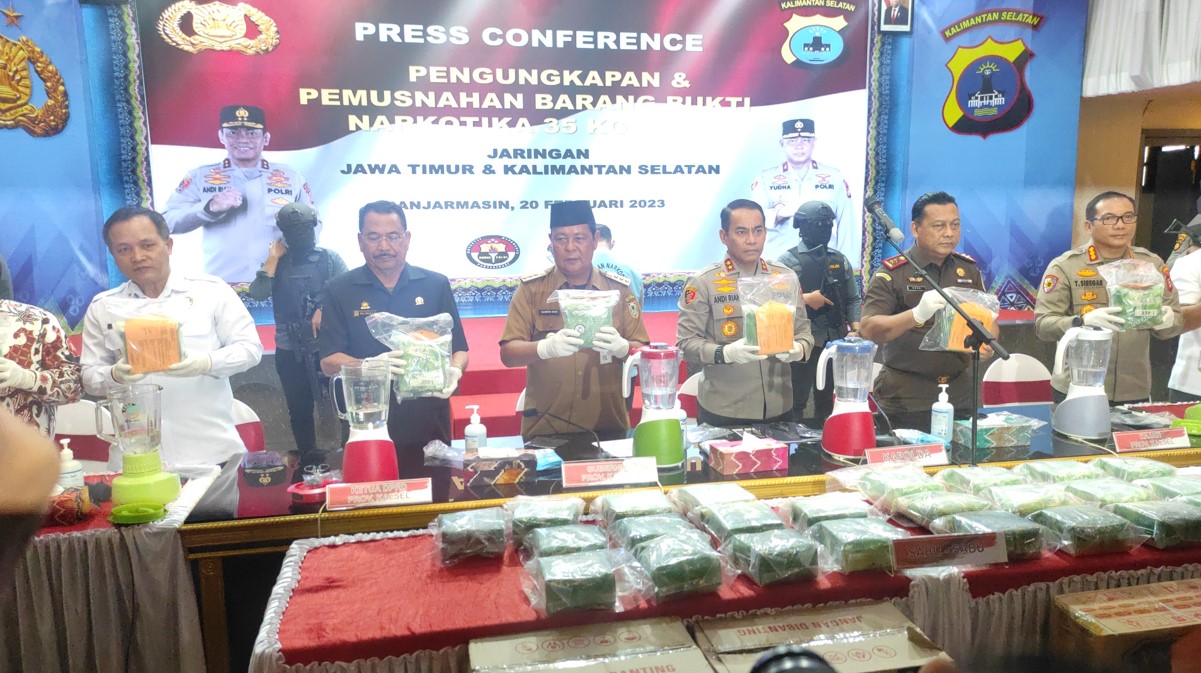 Pemusnahan barang bukti 35 Kg narkotika jenis sabu