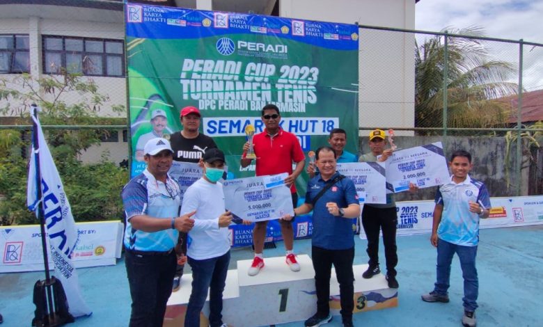 Kemenkumham Kalsel Raih Juara Turnamen Tenis Peradi Cup 2023 4601