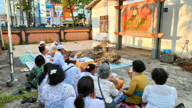 ibadah nyepi, di Pura Jagat Natha