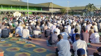 Ribuan warga binaan Lapas Kelas IIA Banjarmasin mengikuti ibadah salat Idul Adha