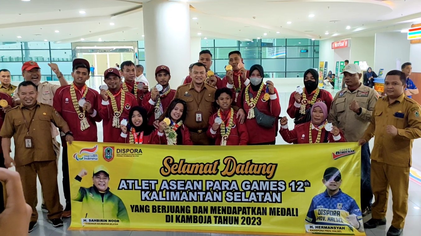 penyambutan atlet Asean Para Games oleh Dispora