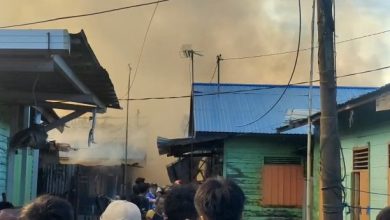 kebakaran di Belitung Darat, hanguskan15 rumah