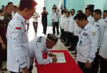 pelantikan 20 Dewan Pimpinan Kecamatan APDESI se-Kabupaten Banjar