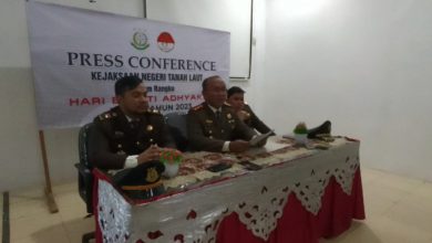 press conference Kejaksaan Negeri Tanah Laut, soal tersangka korupsi dana BOK