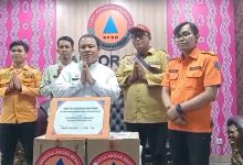 BPBD Kota Banjarmasin mendapat bantuan masker dari Gubernur Jawa Timur