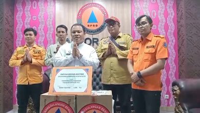 BPBD Kota Banjarmasin mendapat bantuan masker dari Gubernur Jawa Timur