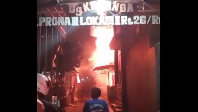potongan video relawan, kebakaran di jalan Prona Banjarmasin