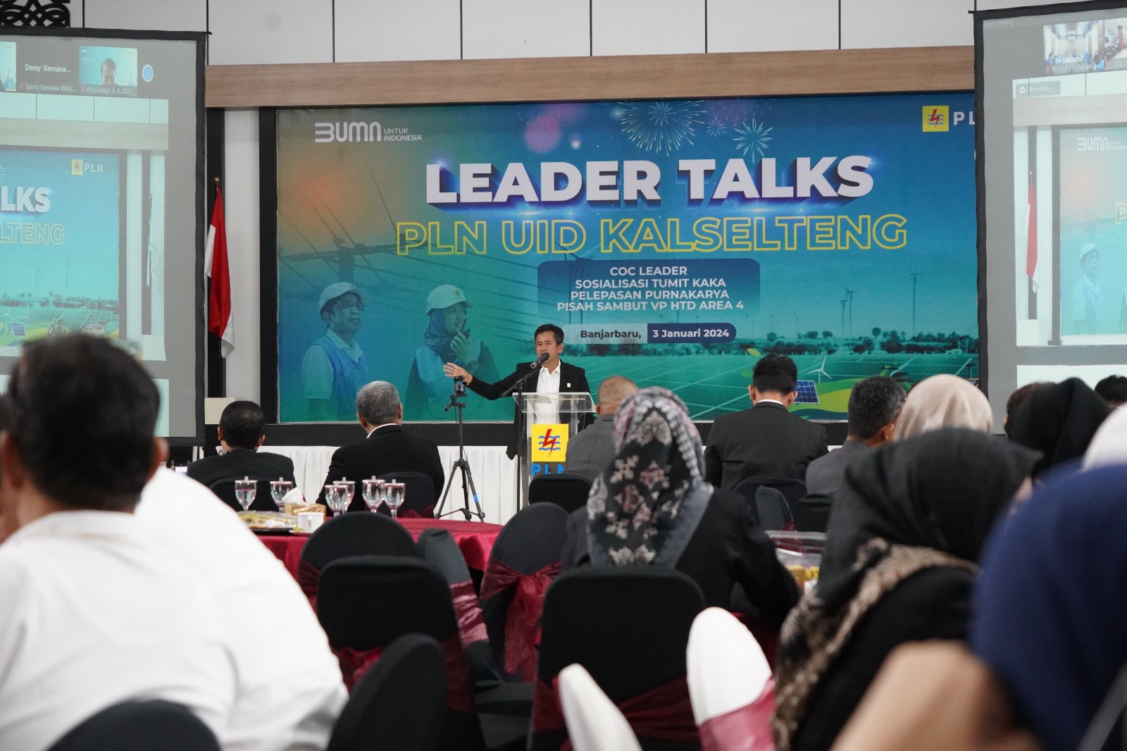 General Manager PLN UID Kalselteng Muhammad Joharifin saat memberikan pengarahan saat kegiatan Leader Talks PLN UID Kalselteng di Banjarbaru