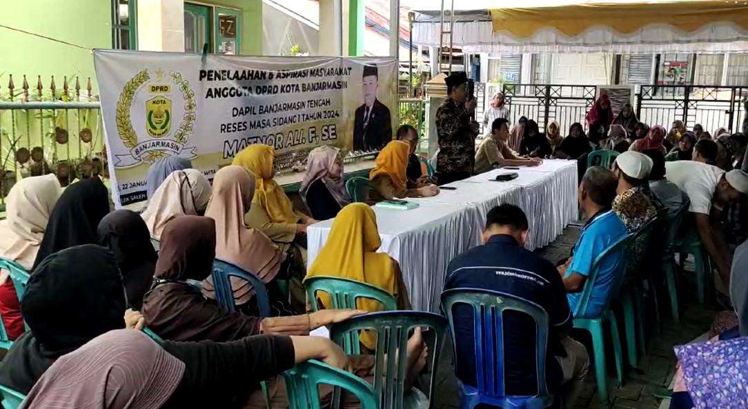 Wakil Ketua DPRD Kota Banjarmasin, Matnor Ali, menggelar penelaahan aspirasi masyarakat atau reses di kawasan Sutoyo S