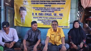 sosialisasi Perda yang dilaksanakan oleh anggota DPRD Kalsel, H. M. Isra Ismail