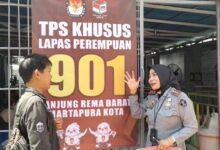 TPS khusus di Desa Tanjung Rema Darat Martapura Kota berada di dalam Lembaga Pemasyarakatan (Lapas) Kelas IIA Perempuan