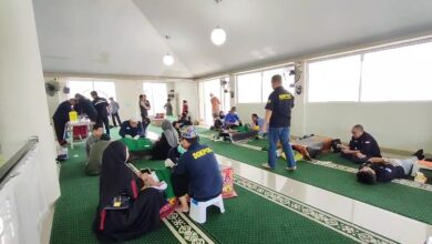 sunatan massal digelar di lantai dua Masjid Arrahmah Sungai Andai