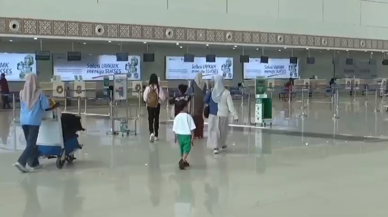 arus mudik di Bandara Internasional Syamsudin Noor Banjarmasin, meningkat
