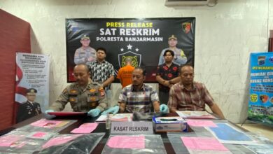 press release Sat Reskrim Polresta Banjarmasin