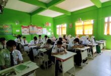 siswa SMP 6 Banjarmasin mulai proses belajar mengajar