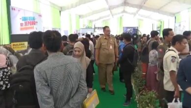 Job fair di lapangan murjani, kota banjabaru