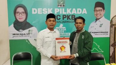 Ketua DPC Gerindra Kota Banjarmasin, Muhammad Yamin, menyambangi beberapa kantor partai politik