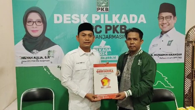 Ketua DPC Gerindra Kota Banjarmasin, Muhammad Yamin, menyambangi beberapa kantor partai politik