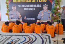 Bikin Onar di Banjarbaru, Puluhan Remaja geng motor ‘Digaruk’ Polisi