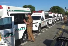 Pemko Banjarbaru Serahkan 20 Ambulance Untuk Operasional Puskesmas