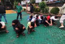 penangkapan para remaja yang membawa sajam di kota Banjarmasin