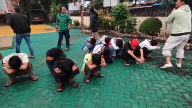 penangkapan para remaja yang membawa sajam di kota Banjarmasin