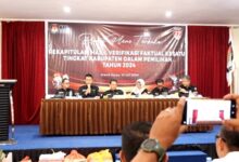 KPU Kabupaten Kotabaru menggelar rapat pleno terbuka rekapitulasi hasil verifikasi faktual