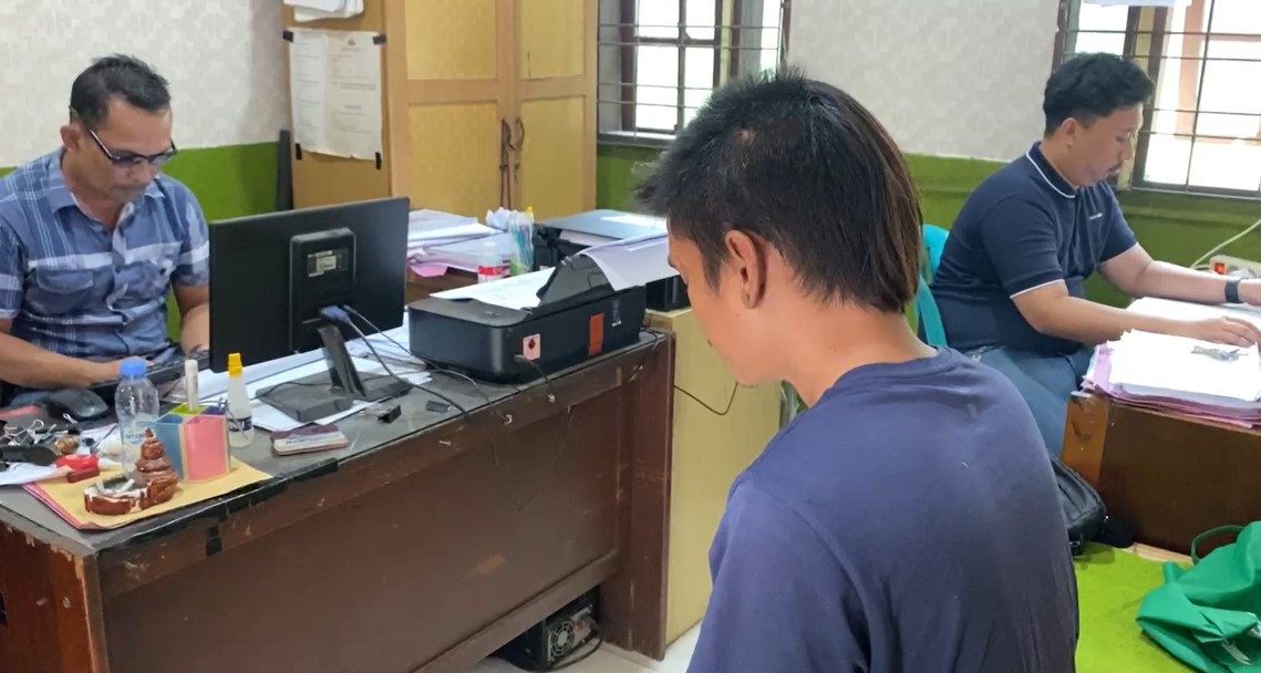 Sanusi (28) diamankan jajaran Reskrim Polsek Banjarmasin Selatan