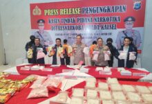 Ditresnarkoba Polda Kalimantan Selatan berhasil membongkar jaringan narkotika internasional