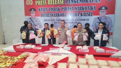 Ditresnarkoba Polda Kalimantan Selatan berhasil membongkar jaringan narkotika internasional