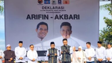 Diusung 5 Partai, Arifin dan Supian Akbari Gelar Deklarasi