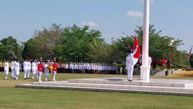 Upacara detik-detik Proklamasi Hari Ulang Tahun ke-79 Republik Indonesia yang dilaksanakan oleh Pemerintah Provinsi Kalimantan Selatan