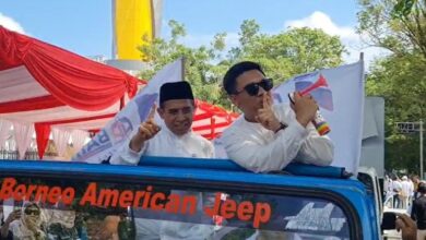 Paslon Nomor Urut Satu AA Baik Ikut Kirab Bersama