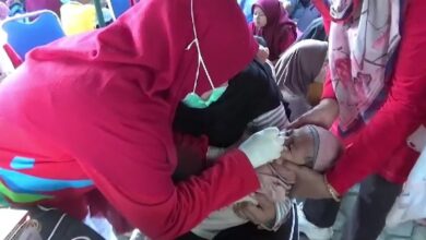 pemberian tetes vaksin polio untuk anak berusia di bawah tujuh tahun