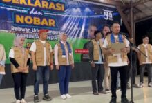 Ketua Relawan Urban Rangers, Aulia Rahman, memimpin pembacaan deklarasi